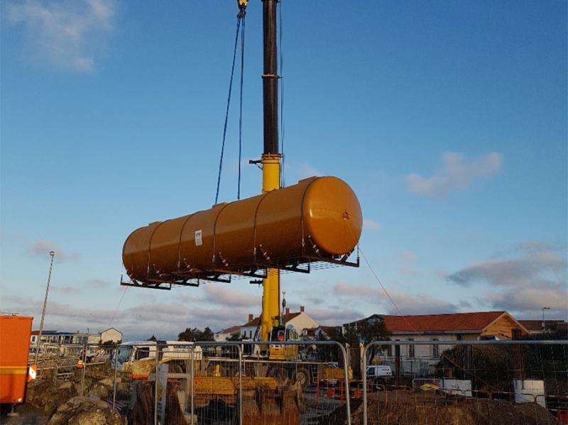 Cuves à carburants > Chantier COTINIERE 2019-2020 cuve 100 m3 double paroi enterrée